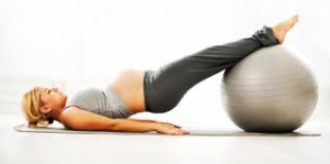 Prenatal Pilates with ball